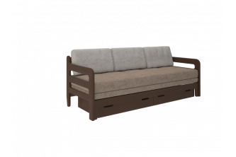 Диван Форвард орех (Велюр бежевый 04)