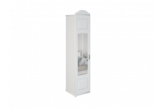 Шкаф Кристина 1-дверный с зеркалом белый