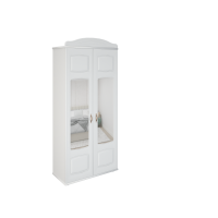 Шкаф Кристина 2-дверный с зеркалом белый Шкаф Кристина 2-дверный с зеркалом белый