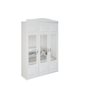 Шкаф Кристина 3-дверный с зеркалом белый