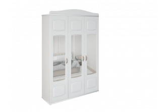 Шкаф Кристина 3-дверный с зеркалом белый