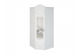 Шкаф Кристина угловой белый с зеркалом
