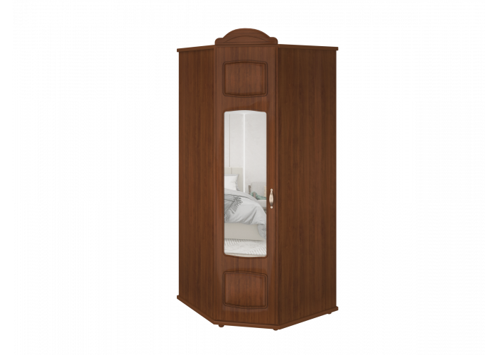 Шкаф Кристина угловой орех с зеркалом Шкаф Кристина угловой орех с зеркалом
