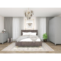 Интерьерная кровать "Сицилия" с подъемным механизмом коричневая Интерьерная кровать "Сицилия" с подъемным механизмом коричневая