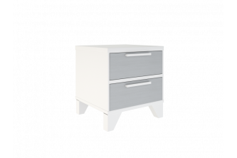 тумба прикроватная "Соня" Белый + серый