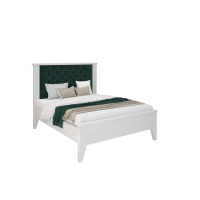 кровать Верона 1600*2000 белый с мягким изголовьем каретная стяжка