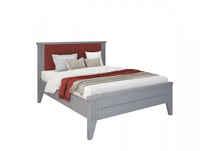 кровать Верона 1400*2000 серый с мягким изголовьем кровать Верона 1400*2000 серый с мягким изголовьем
