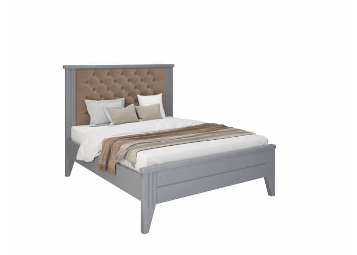 кровать Верона 1400*2000 серый с мягким изголовьем каретная стяжка кровать Верона 1400*2000 серый с мягким изголовьем каретная стяжка