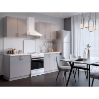 Кухня "Беатрис" эмаль серая