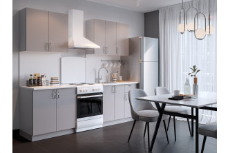 Кухня "Беатрис" эмаль серая Кухня "Беатрис" эмаль серая
