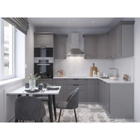Кухня "Элана" эмаль серая