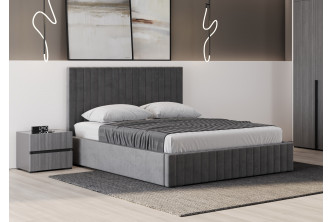 Кровать Беллуччи серый велюр Кровать Беллуччи серый велюр