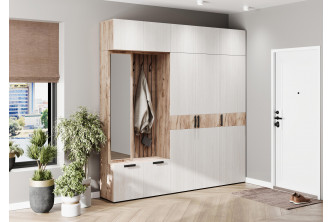 Прихожая "Берта" рифленый белый Прихожая "Берта" рифленый белый