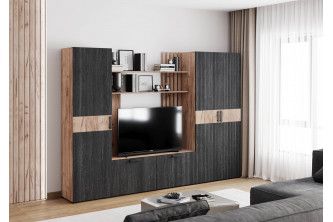 Гостиная "Берта" рифленый серый