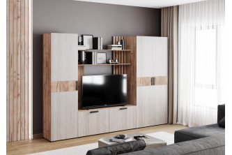 Гостиная "Берта" рифленый белый