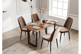 Стол лофт: Дуб крафт золотой