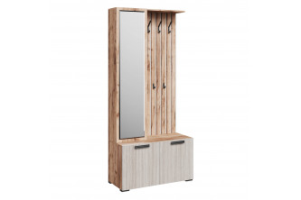 ПБ - 03 Секция с вешалками "Берта" рифленый белый