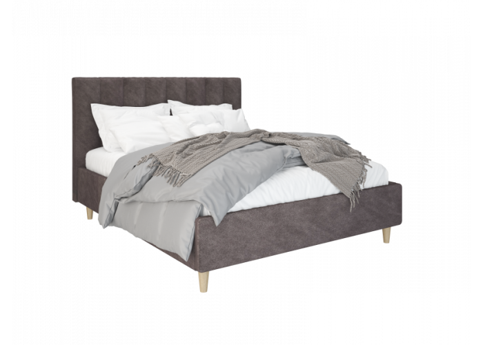 Интерьерная кровать "Сицилия" велюр Коричневый (06) (1600*2000)