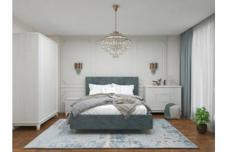 Интерьерная кровать "Сицилия" с подъемным механизмом серая