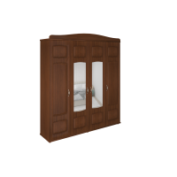 Шкаф Кристина 4-дверный с зеркалом орех Шкаф Кристина 4-дверный с зеркалом орех