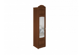 Шкаф Кристина 1-дверный с зеркалом орех