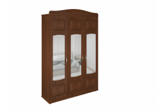 Шкаф Кристина 3-дверный с зеркалом орех