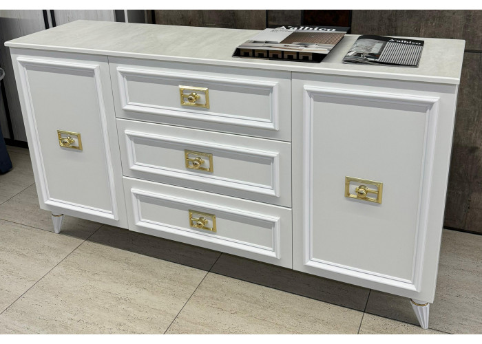 ГВК-05 Тумба ТВ Белый золото Виктория