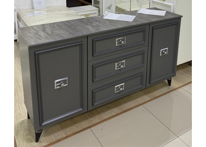 ГВК-05 Тумба ТВ Серый серебро Виктория