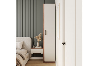 СПМ - 01 Шкаф 1-дверный с вешалкой и полками (универсальная сборка)