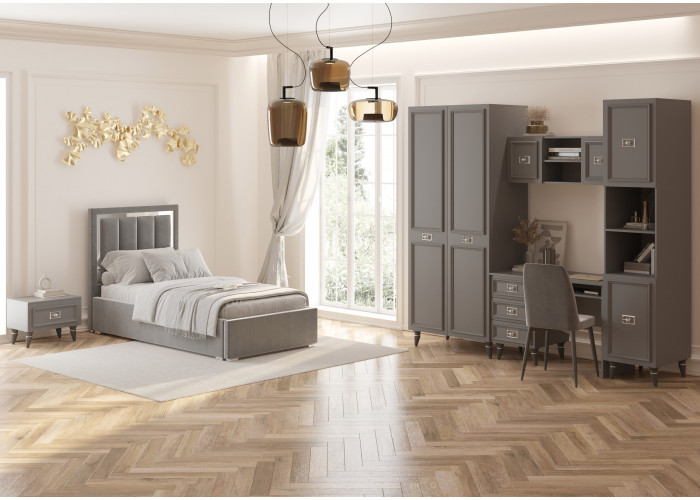 Молодежная "Виктория" Серая эмаль Молодежная "Виктория" Серая эмаль