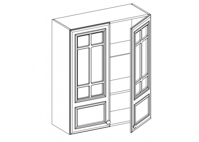 Шкаф навесной 2-х дверный ШСТ-80 Бьянка
