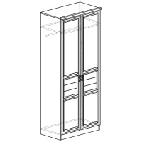 Шкаф для одежды 2-дверный Лира №40