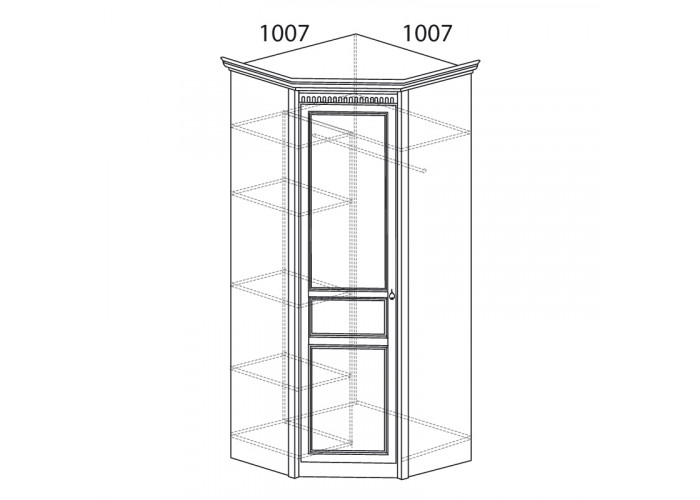 Модуль №183 Шкаф угловой (угол 1007х1007) Лючия