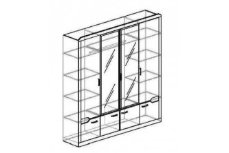 Модуль №321 Шкаф 4-дверный Ронда