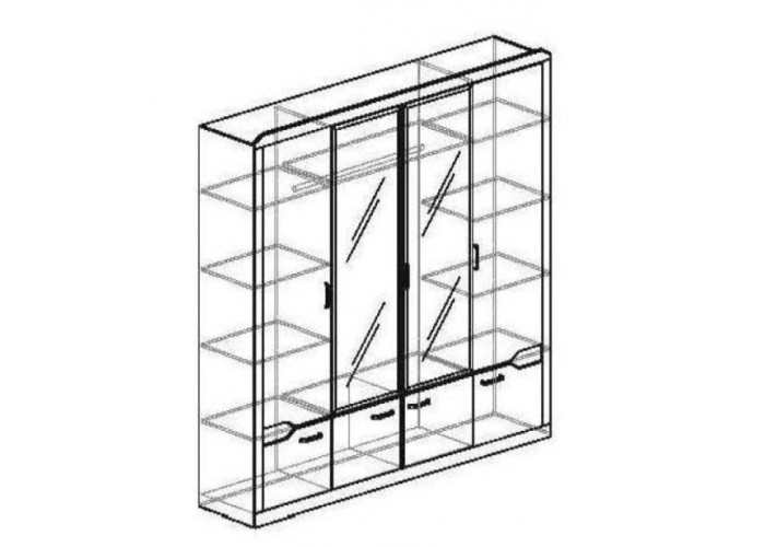 Модуль №321 Шкаф 4-дверный Ронда
