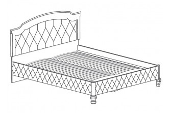  Модуль №490 Кровать *1800 с мягким изголовьем и обивкой Марлен