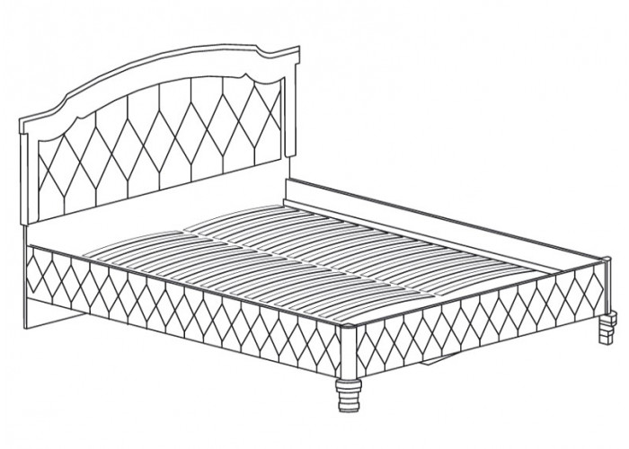  Модуль №490 Кровать *1800 с мягким изголовьем и обивкой Марлен