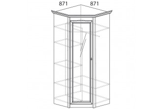 Модуль №641 Шкаф угловой Флоренция