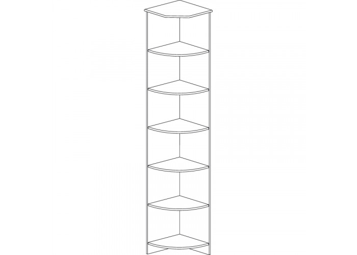 Модуль №618 Шкаф угловой открытый Инна