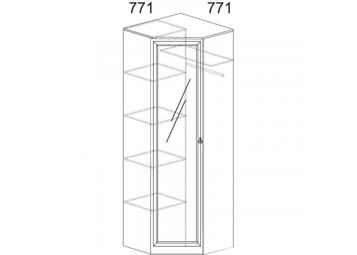 Модуль №621 Шкаф угловой Инна