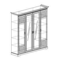 Модуль №814 Шкаф для одежды 4-дверный Парма