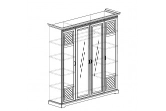Модуль №814 Шкаф для одежды 4-дверный Парма