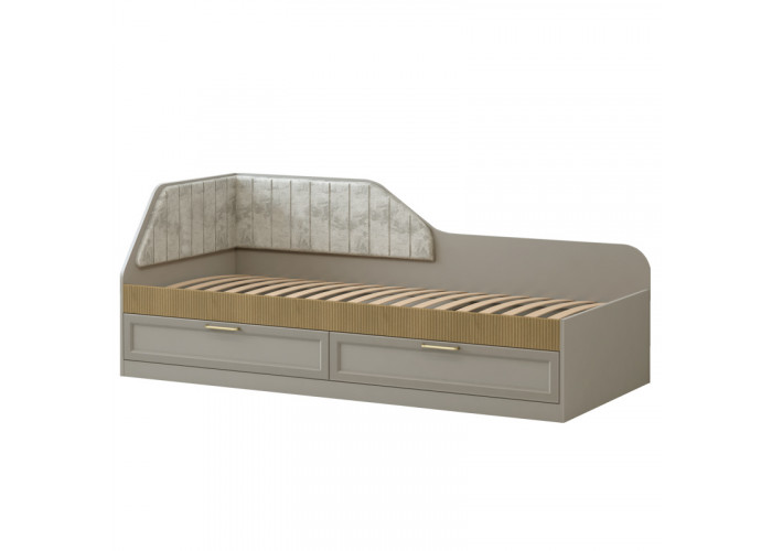 Модуль №299 Кровать односпальная с ящиками левая  Альфа