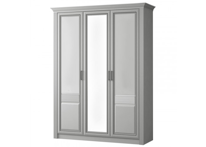 Спальня "Орлеан" №760 Шкаф 3-х дверный, стальной серый