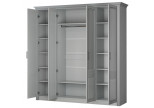 Спальня "Орлеан" №761 Шкаф 4-х дверный, стальной серый