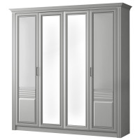 Спальня "Орлеан" №761 Шкаф 4-х дверный, стальной серый