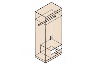 Шкаф для одежды Ника Н10 