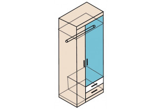 Шкаф для одежды Ника Н10з 