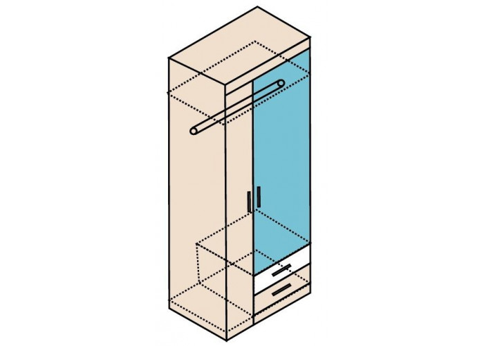 Шкаф для одежды Ника Н10з 