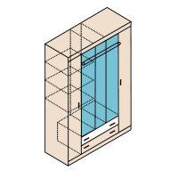 Шкаф для одежды Ника Н13 